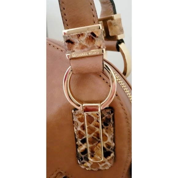 Michael Kors British Tan Leather Matilda Satchel Bag - Picture 10 of 10